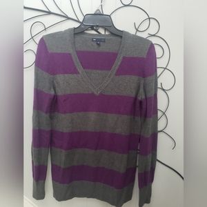 Gap angora blend striped sweater sz M
